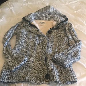 Ci Sono by Cavalini Faux fur lined sweater jacket